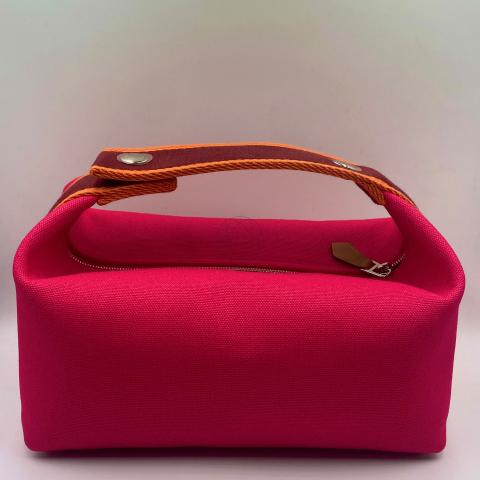 Hermès Toile Bride-A-Brac Travel Case H103223M Pink Cloth ref.1006757 -  Joli Closet
