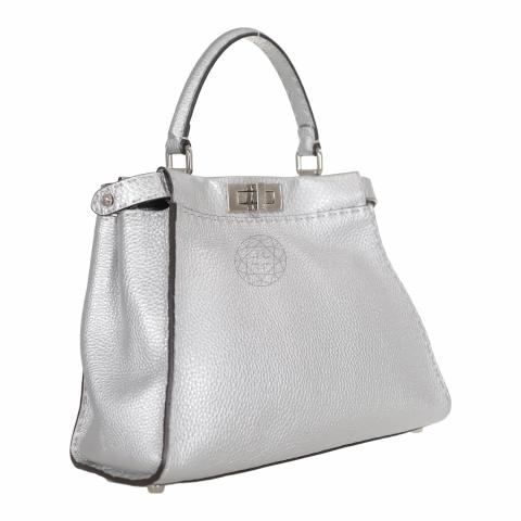 Sell Fendi Selleria Medium Metallic Leather Peekaboo Bag
