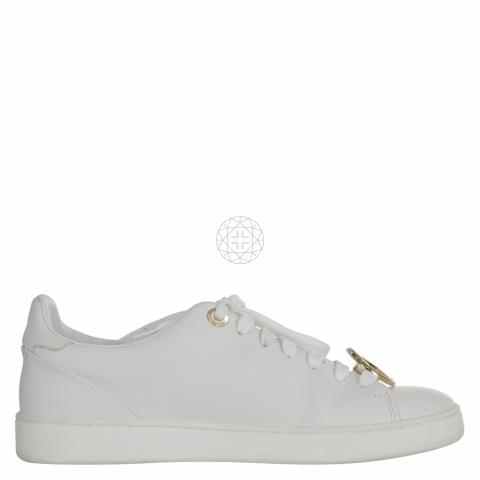Frontrow leather trainers Louis Vuitton White size 37 EU in Leather -  27680779