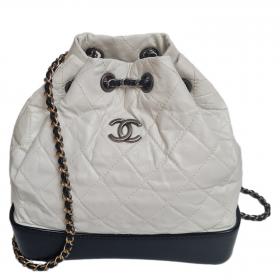 Chanel Quilted Gabrielle Backpack in Black Aged calf leather Leather  ref.1016332 - Joli Closet