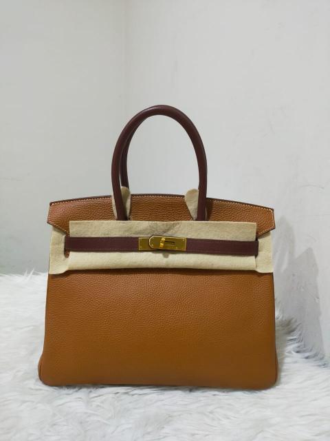 Hermes Birkin 35cm Brown Toile H Epsom bag GHW