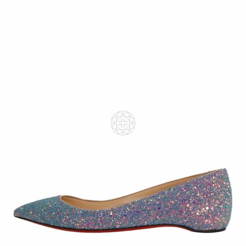 Christian louboutin glitter flats hotsell