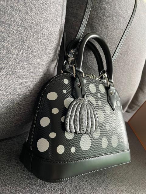 Leather bag Louis Vuitton x Yayoi Kusama Black in Leather - 35834896
