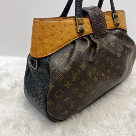 Louis Vuitton Monogram Canvas and Leather with Snakeskin and Ostrich Trim  Limited Edition Oskar Waltz Bag
