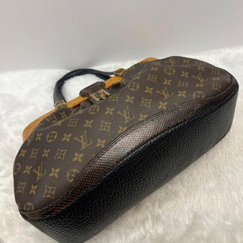 Sell Louis Vuitton Oskar Waltz Ostrich Snakeskin Lizard Skin Monogram GHW Brown HuntStreet