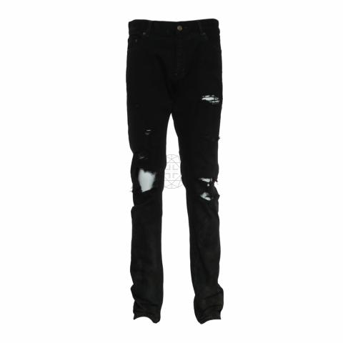 Saint laurent best sale black ripped jeans