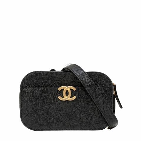 Sell Chanel 19P Quilted Camera Belt Bag in Caviar Grained Calfskin - Black