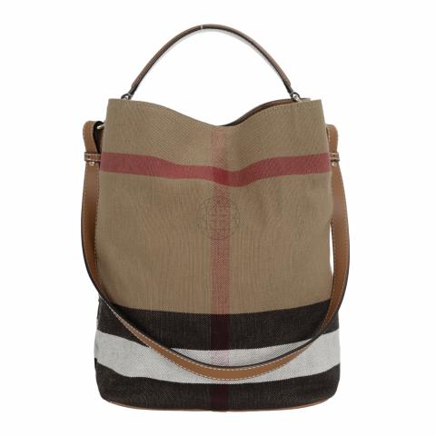 Sell Burberry Mega Check Ashby Bucket Bag Brown HuntStreet