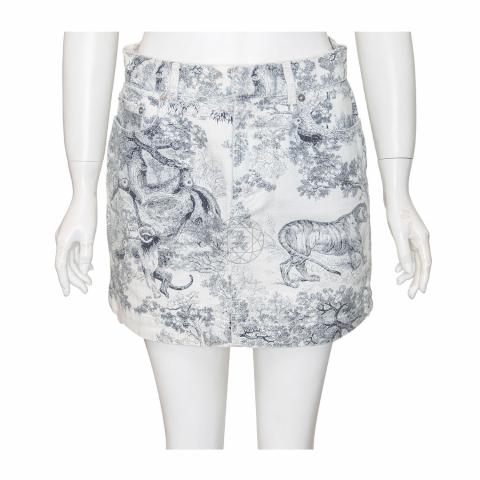 Milly toile discount print skirt