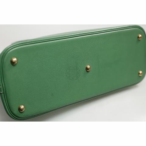 HERMES Handbag Bolide 35 Vogarribar green green 〇XCarved seal