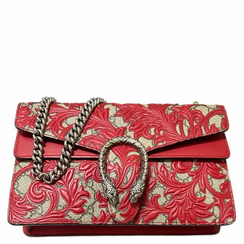 Gucci Brown Small GG Supreme Blooms Dionysus Shoulder Bag Beige Cloth Cloth  ref.1081776 - Joli Closet