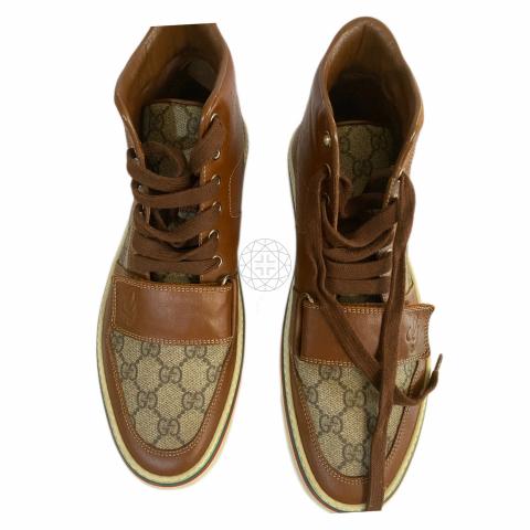 Sell Gucci GG High Top Sneakers Brown HuntStreet