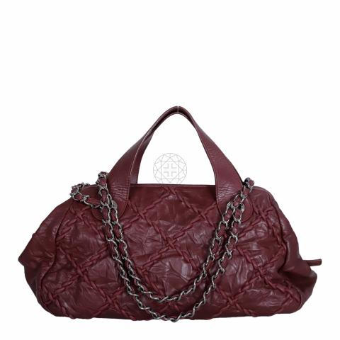 Chanel Red Ultra Stitch Bowler Bag Leather ref.977312 - Joli Closet