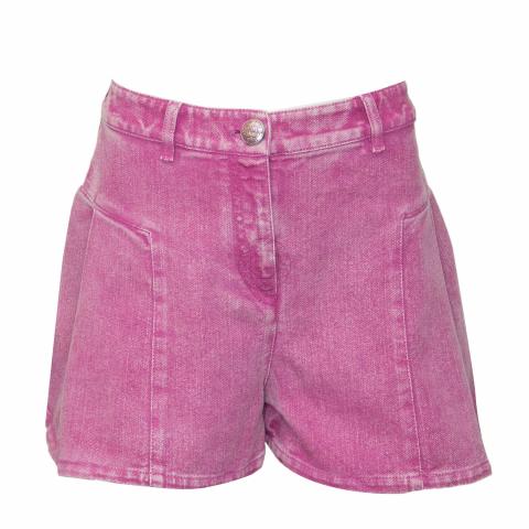 Sell Chanel 23C Flare Denim Shorts in Pink Pink