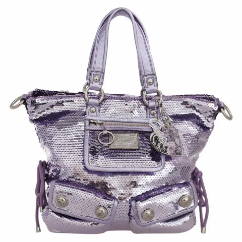 Sell Coach Poppy Sequin Handbag - Purple | HuntStreet.com