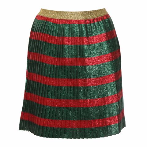 Gucci metallic outlet pleated skirt