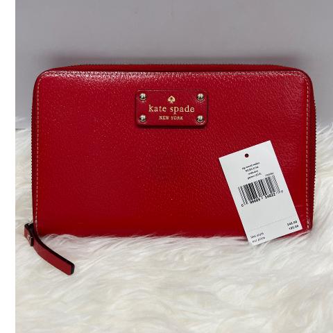 Kate Spade New York Wallet Travel Wellesley Wallet Red Discontinued Color