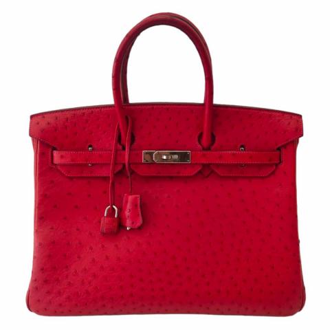 Sell Hermès Birkin 35 Ostrich Rouge Vif PHW - Red