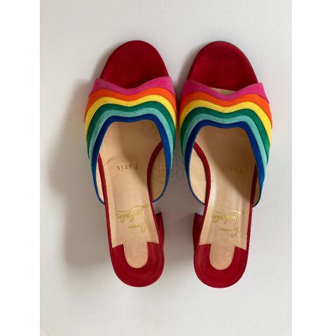 Louboutin rainbow sandals best sale