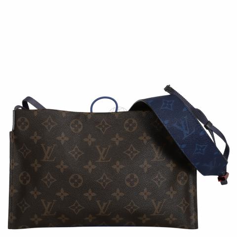 Sell Louis Vuitton Monogram Canvas Outdoor Small Pouch Crossbody Bag - Blue/Brown