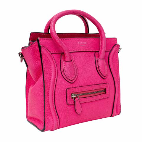 Celine Nano Luggage Fluo Pink Crossbody – DAC