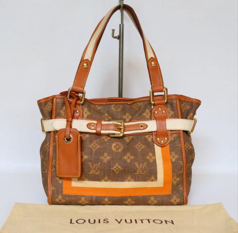 Louis Vuitton Monogram rayures Tisse Sac PM