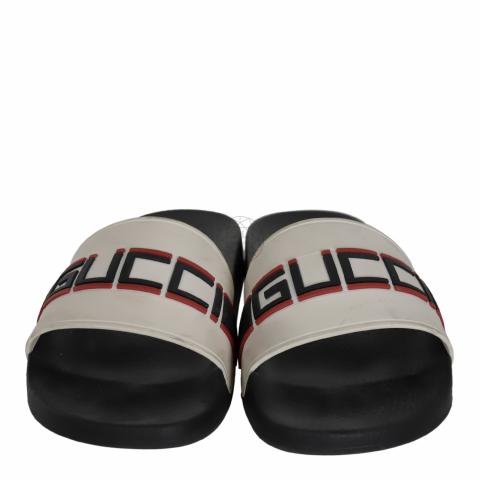 Gucci stripe rubber hot sale slide sandal