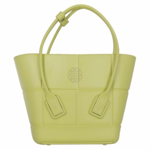 【BOTTEGA VENETA】Arco Mini Rubber Shopping Bag LEMON Sell Bottega Veneta Mini Arco Rubber Bag - Green