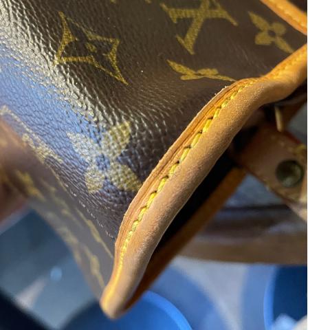 Popincourt cloth handbag Louis Vuitton Brown in Cloth - 30850573
