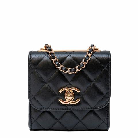 Sell Chanel Mini Quilted Trendy CC Clutch with RGHW - Black