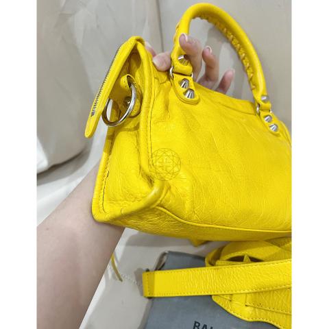 Balenciaga mini city bag yellow deals