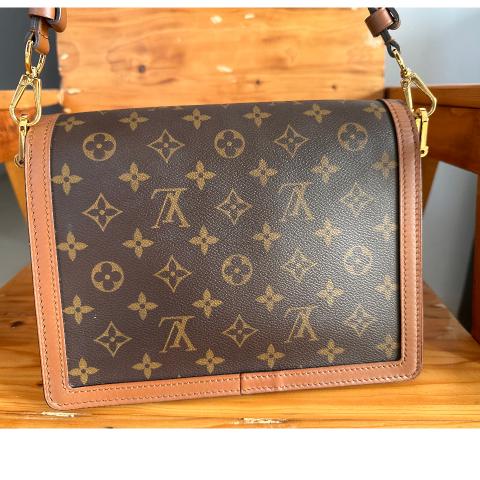 Dauphine cloth handbag Louis Vuitton Brown in Cloth - 30367363