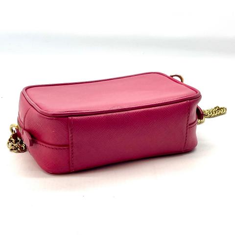 Prada Pink Saffiano Lux Leather Camera Crossbody Bag For Sale at 1stDibs