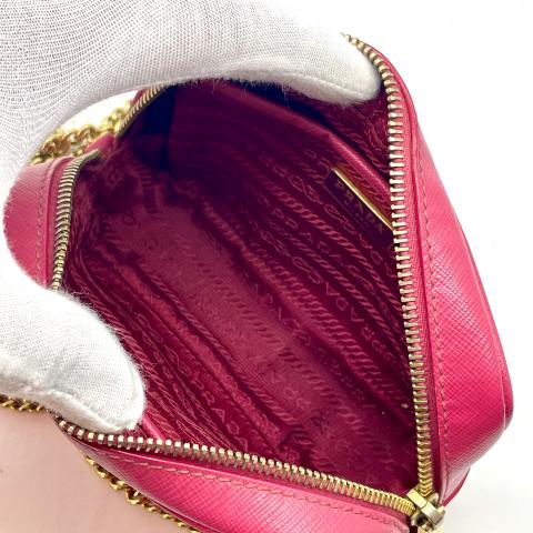 Prada Pink Saffiano Lux Leather Camera Crossbody Bag Prada