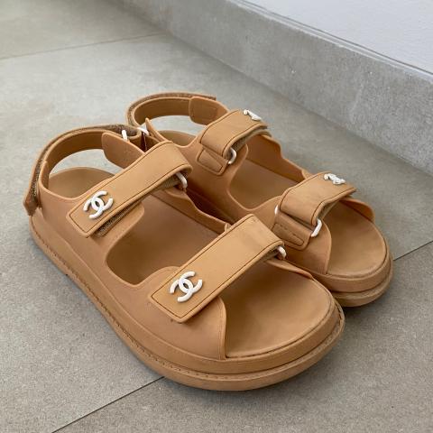 Chanel rubber sandals hot sale