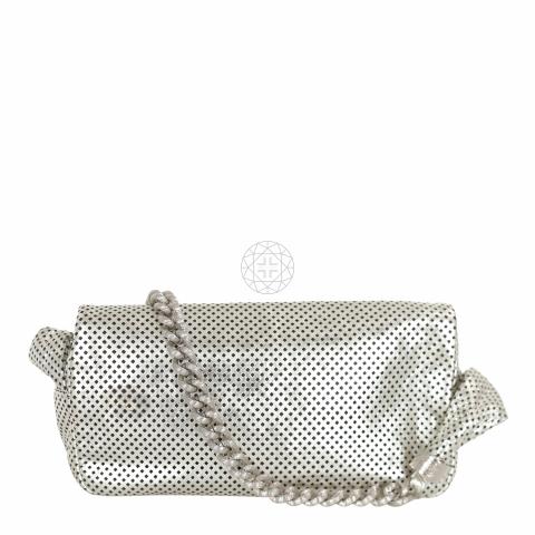 Chanel Rodeo Drive Perforated Flap Bag Silvery Leather Pony-style calfskin  ref.834136 - Joli Closet