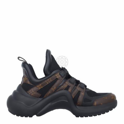 Louis Vuitton Brown/Black Nylon and Leather Archlight Sneakers Size 39  Louis Vuitton