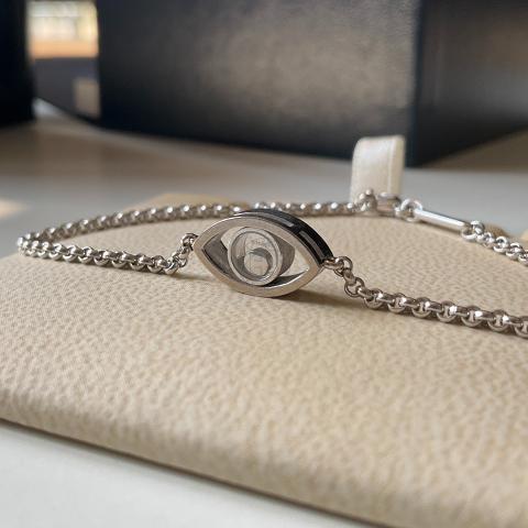 Sell Chopard Evil Eye Lucky Charm Diamond Bracelet Silver