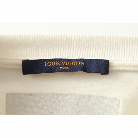 Louis Vuitton White Stretch Cotton Watercolor Knit Crew Neck T Shirt XL