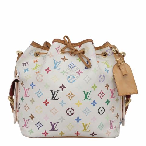 Louis Vuitton Multicolore White Murakami Petit Noe Bucket Bag