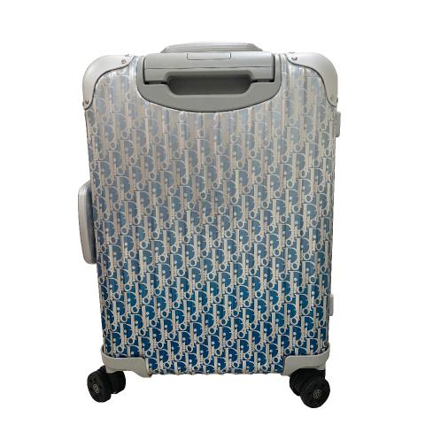 Dior x Rimowa 4-Wheel Aluminum Dior Oblique Suitcase Blue