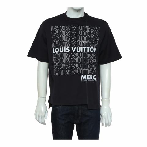 Louis Vuitton White Merci Logo Printed Cotton Knit Oversized T