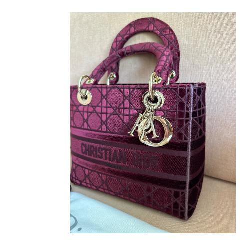 Lady dior best sale velvet bag