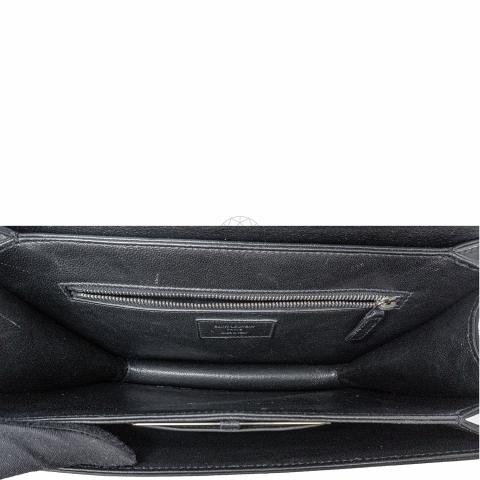 Saint Laurent Medium Babylone Top Handle Bag in Calf Leather 484504 Black  2018