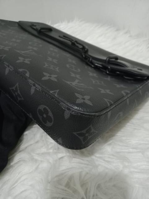 LV LV Men Pochette Steamer Monogram Eclipse Coated Canvas in 2023