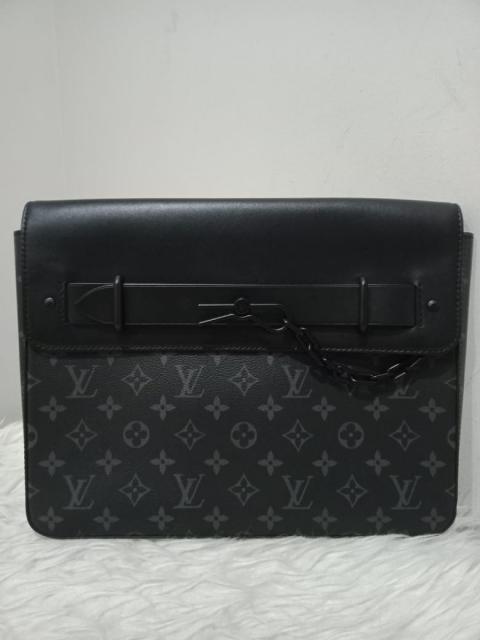 LV LV Men Pochette Steamer Monogram Eclipse Coated Canvas in 2023