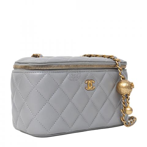 Sell Chanel 21B Lambskin Pearl Crush Vanity Bag GHW - Grey