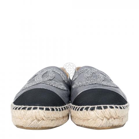 Chanel on sale espadrilles grey