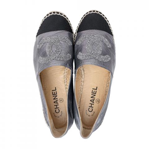 Chanel deals metallic espadrilles