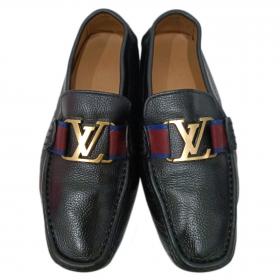 Louis Vuitton Red Leather Monte Carlo Loafers Size 41.5 Louis